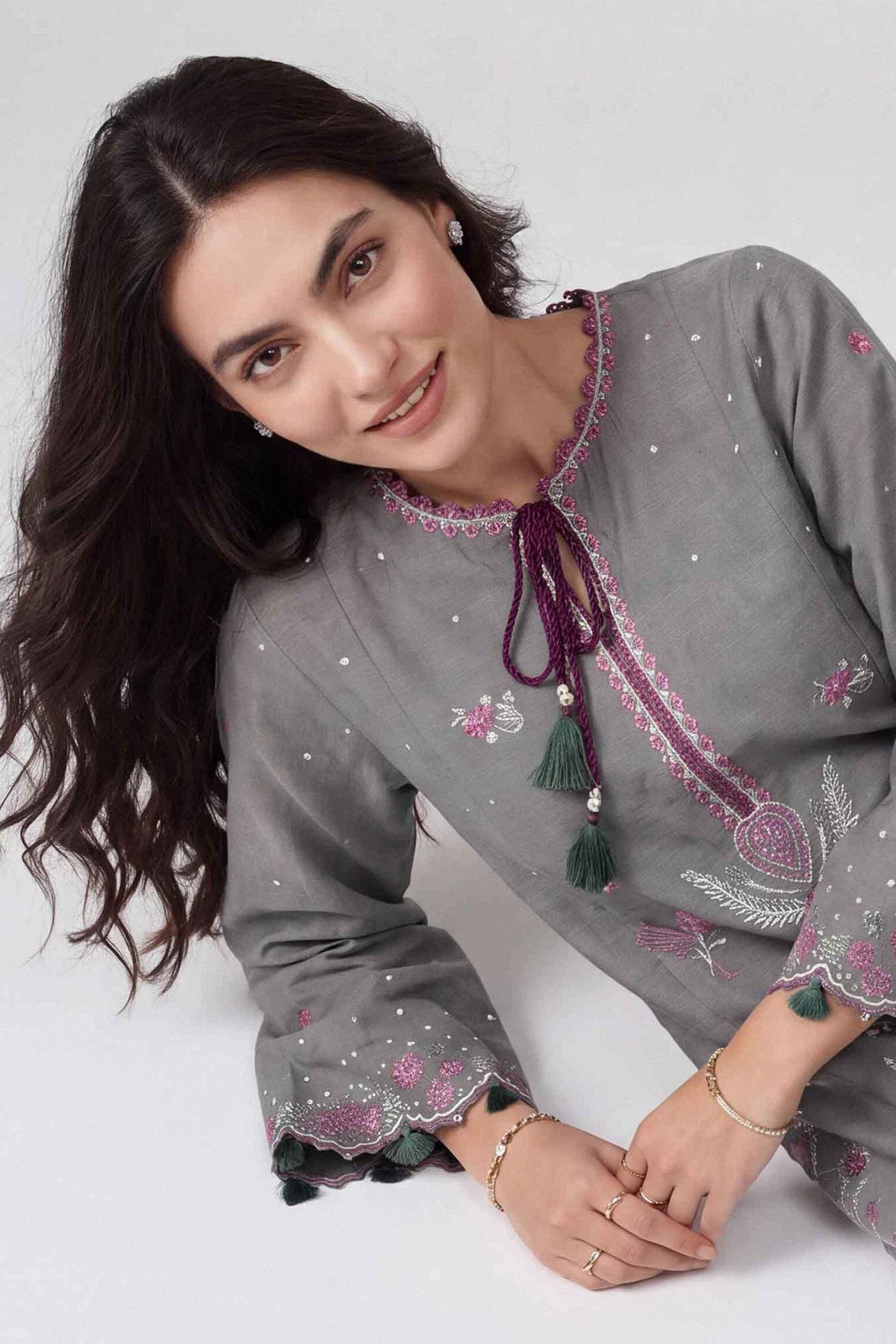 2 Piece - Embroidered Suit - U2STE-NISHA26WV1-71