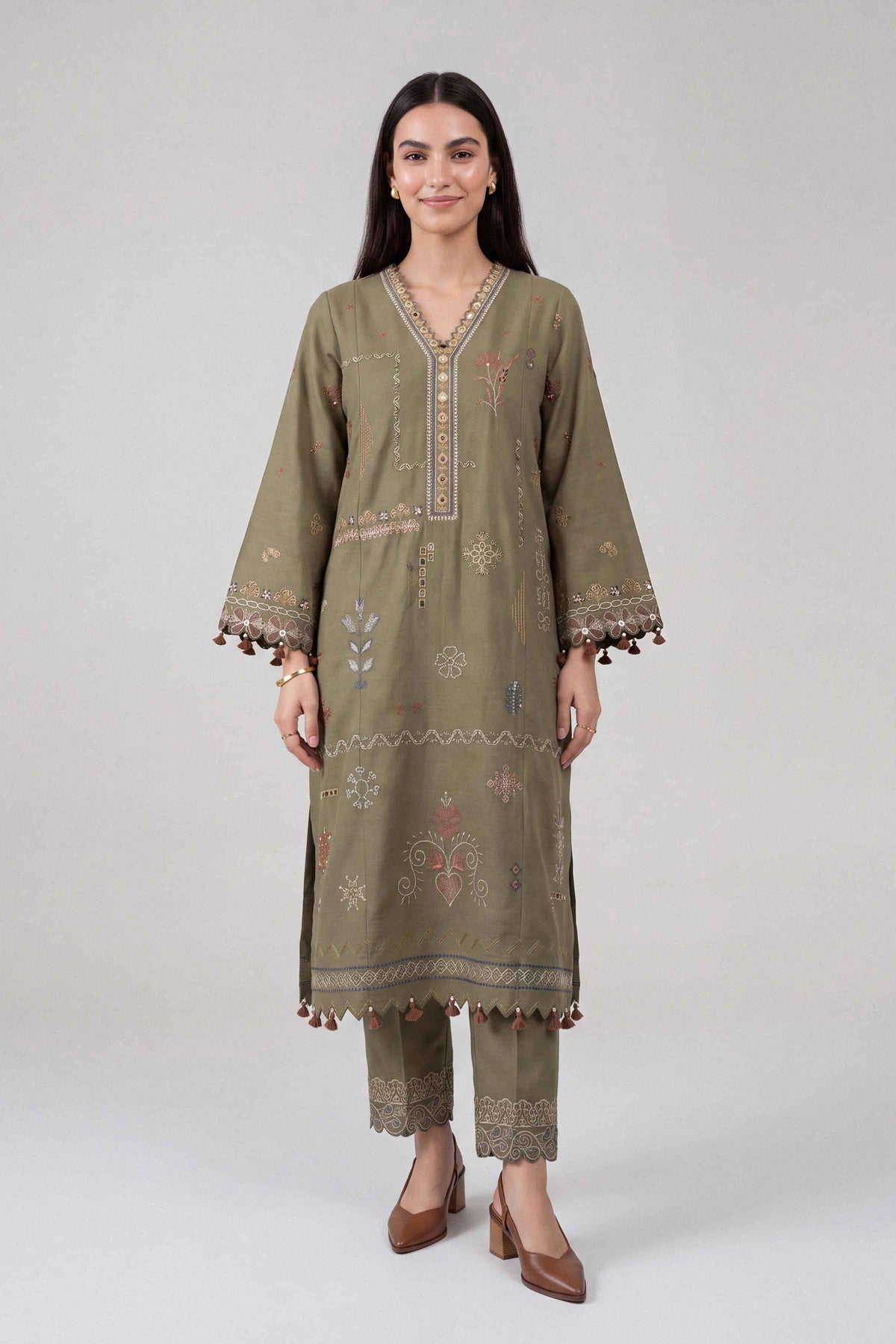 2 Piece - Embroidered Suit - U2STE-NISHA26WV1-75