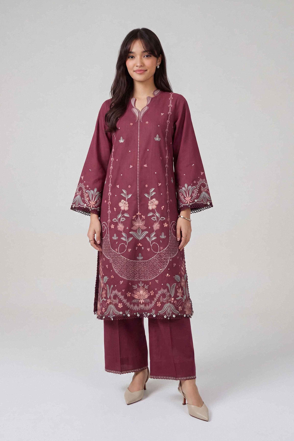 2 Piece - Embroidered Suit - U2STE-NISHA26WV1-89