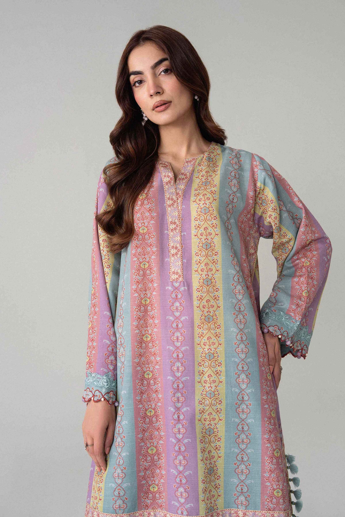 2 Piece - Printed Embroidered Suit - U2STE-NISHA26WV1-9
