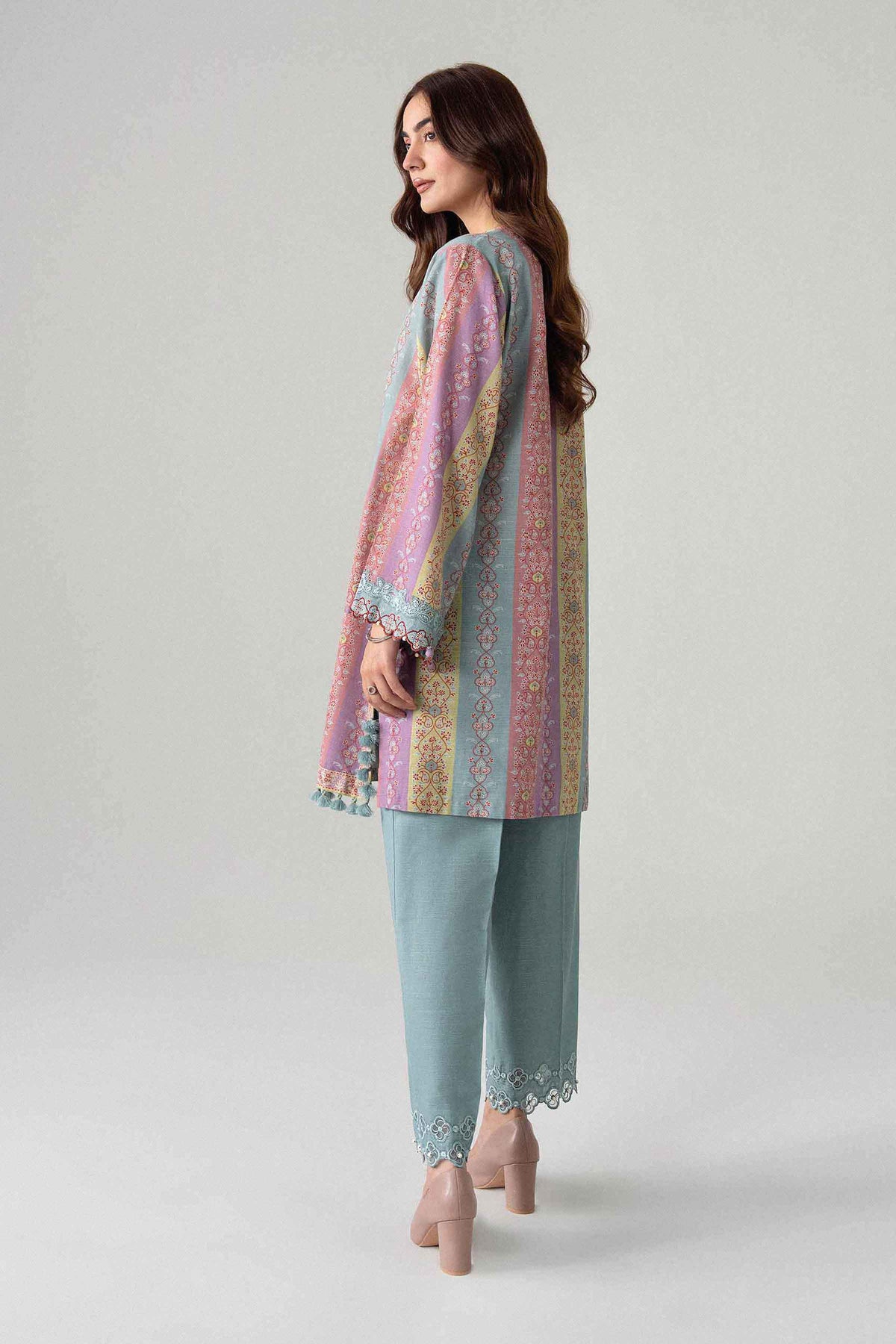 2 Piece - Printed Embroidered Suit - U2STE-NISHA26WV1-9