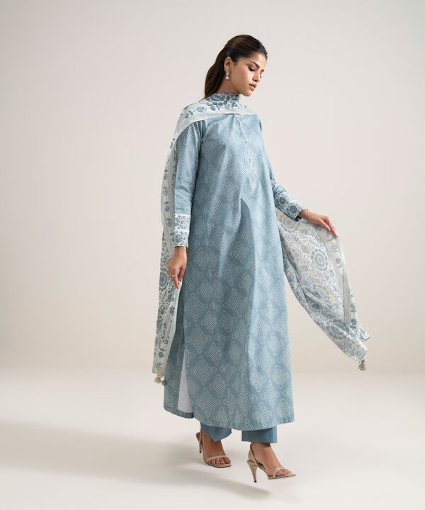 3 Piece - Printed Lawn Suit
