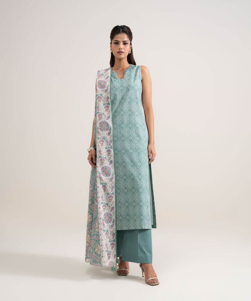 3 Piece - Printed Lawn Suit