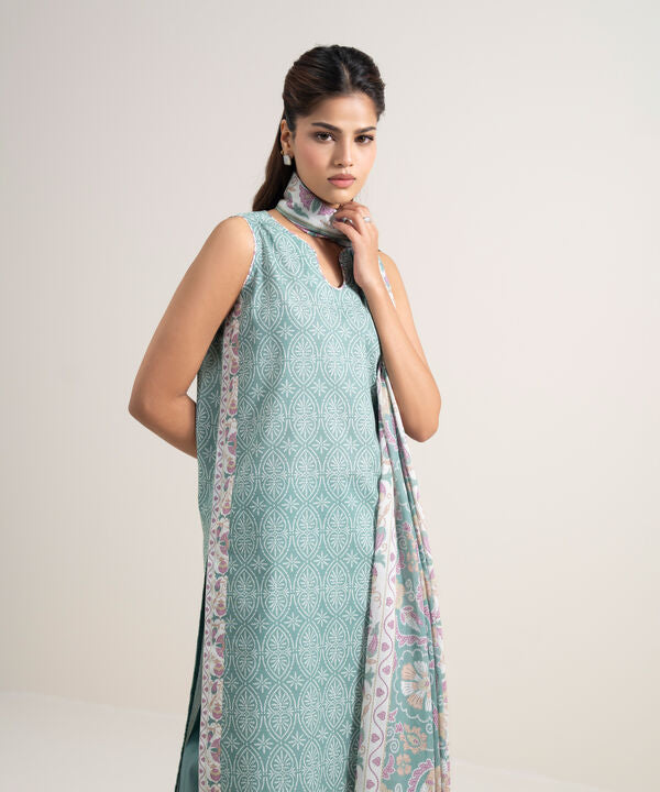 3 Piece - Printed Lawn Suit