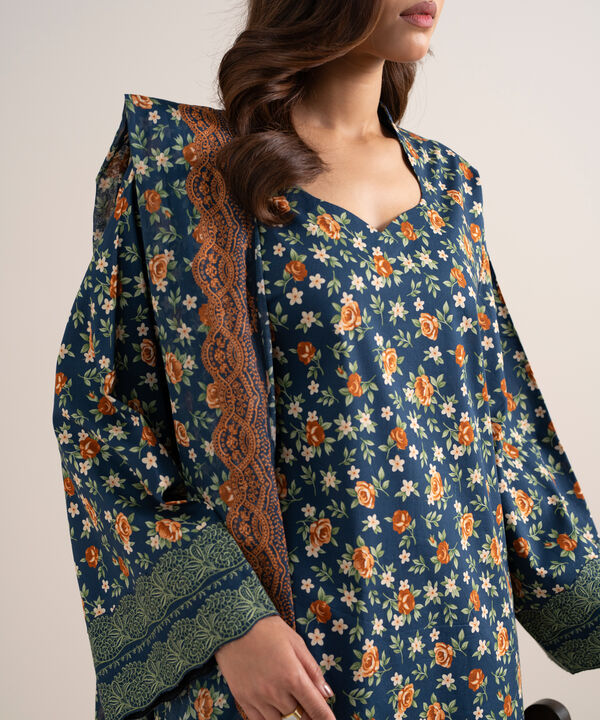 3 Piece - Printed Lawn Suit