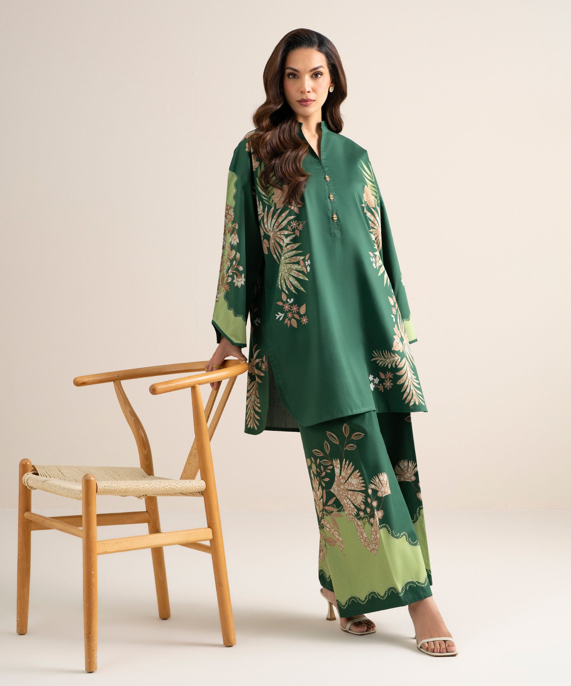 2 Piece - Printed Lawn Suit U2TDDS26V749