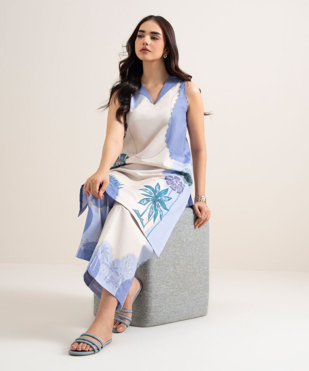 2 Piece - Printed Lawn Suit U2TDDS26V750