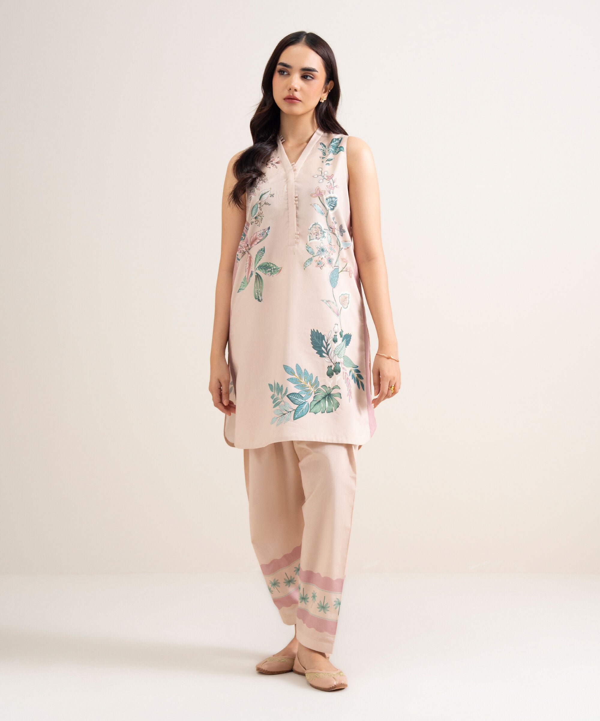 2 Piece - Printed Lawn Suit U2TDDS26V752