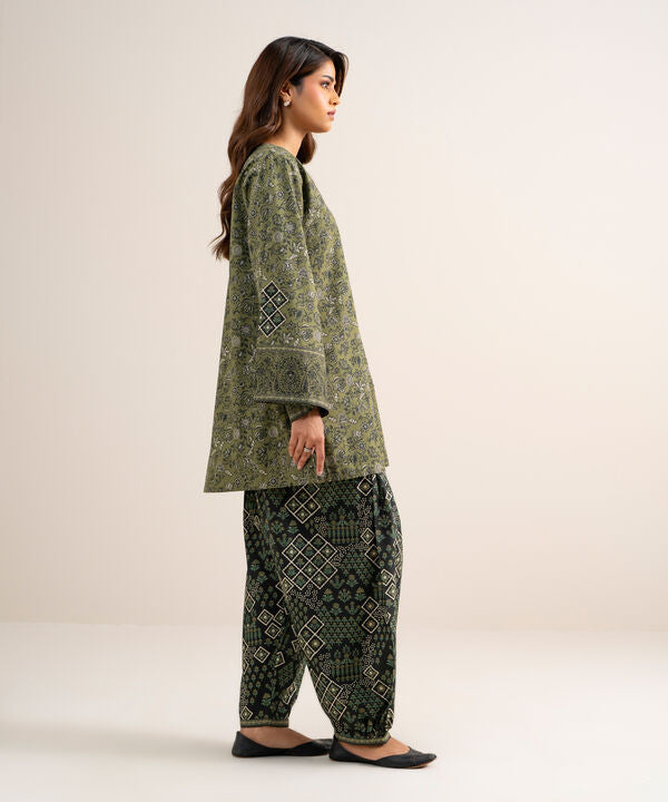 2 Piece - Printed Cotton Suit