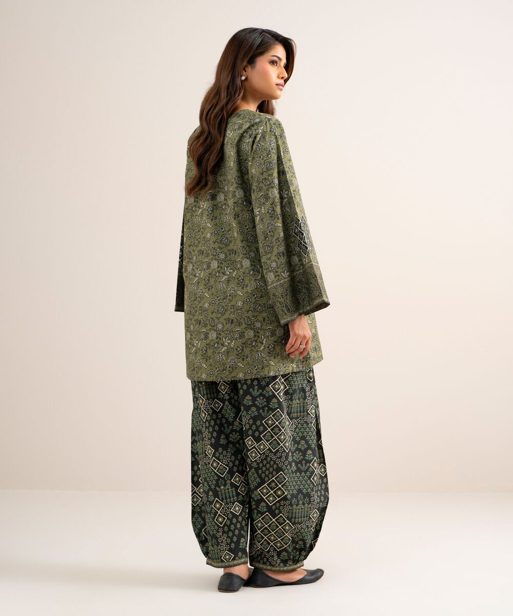 2 Piece - Printed Cotton Suit U2TDDS26V753