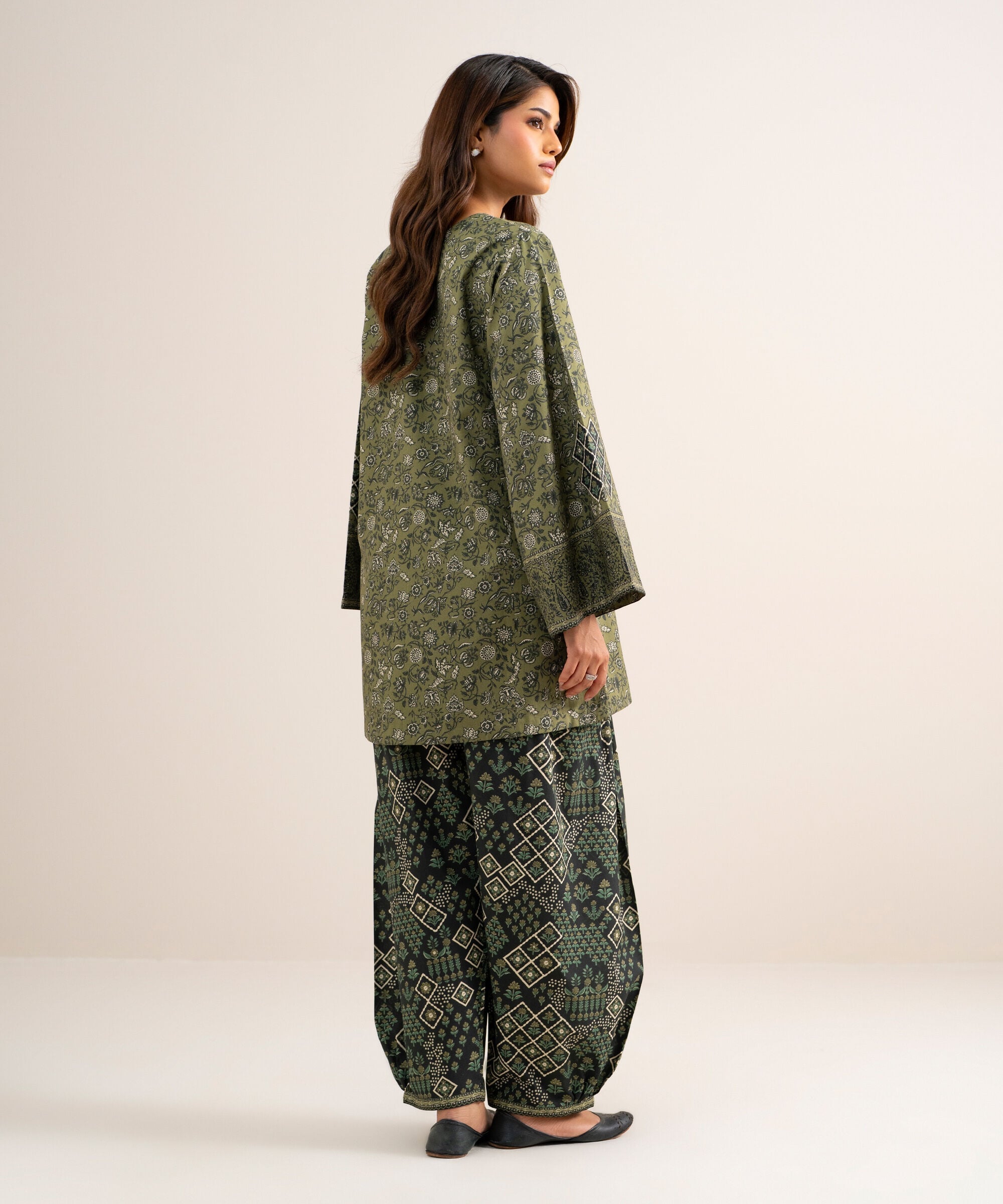 2 Piece - Printed Cotton Suit U2TDDS26V753