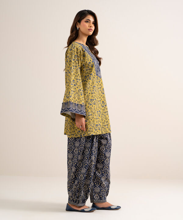 2 Piece - Printed Cotton Suit