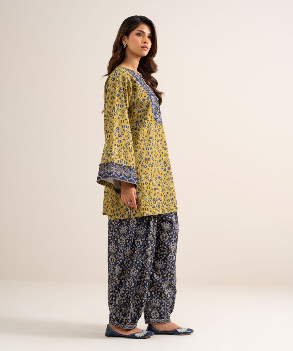 2 Piece - Printed Cotton Suit U2TDDS26V754