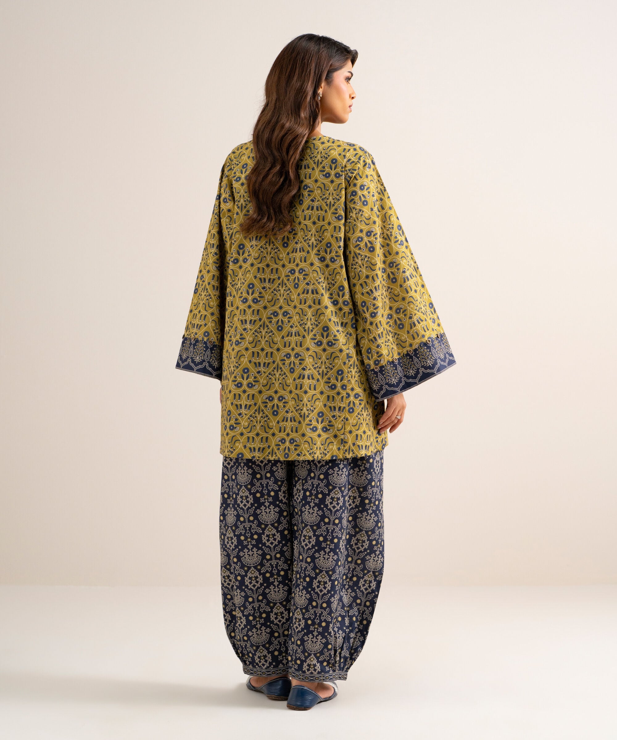 2 Piece - Printed Cotton Suit U2TDDS26V754