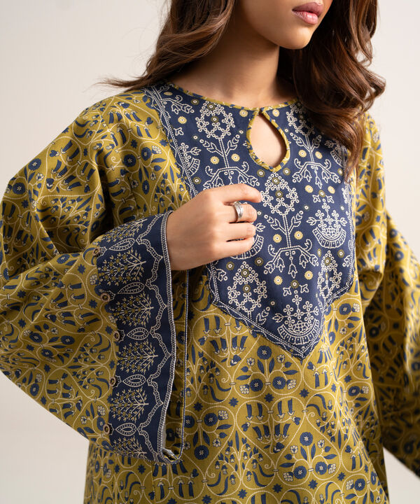 2 Piece - Printed Cotton Suit