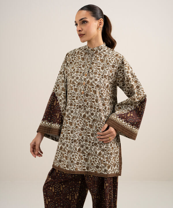 2 Piece - Printed Cotton Suit