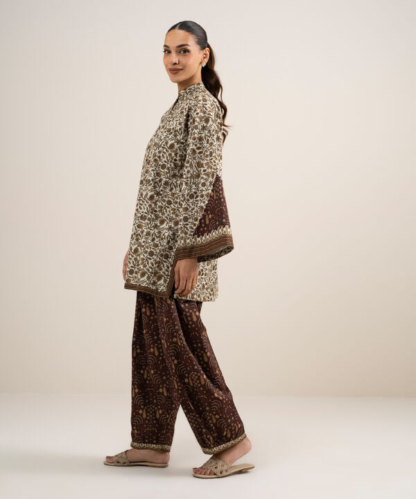 2 Piece - Printed Cotton Suit