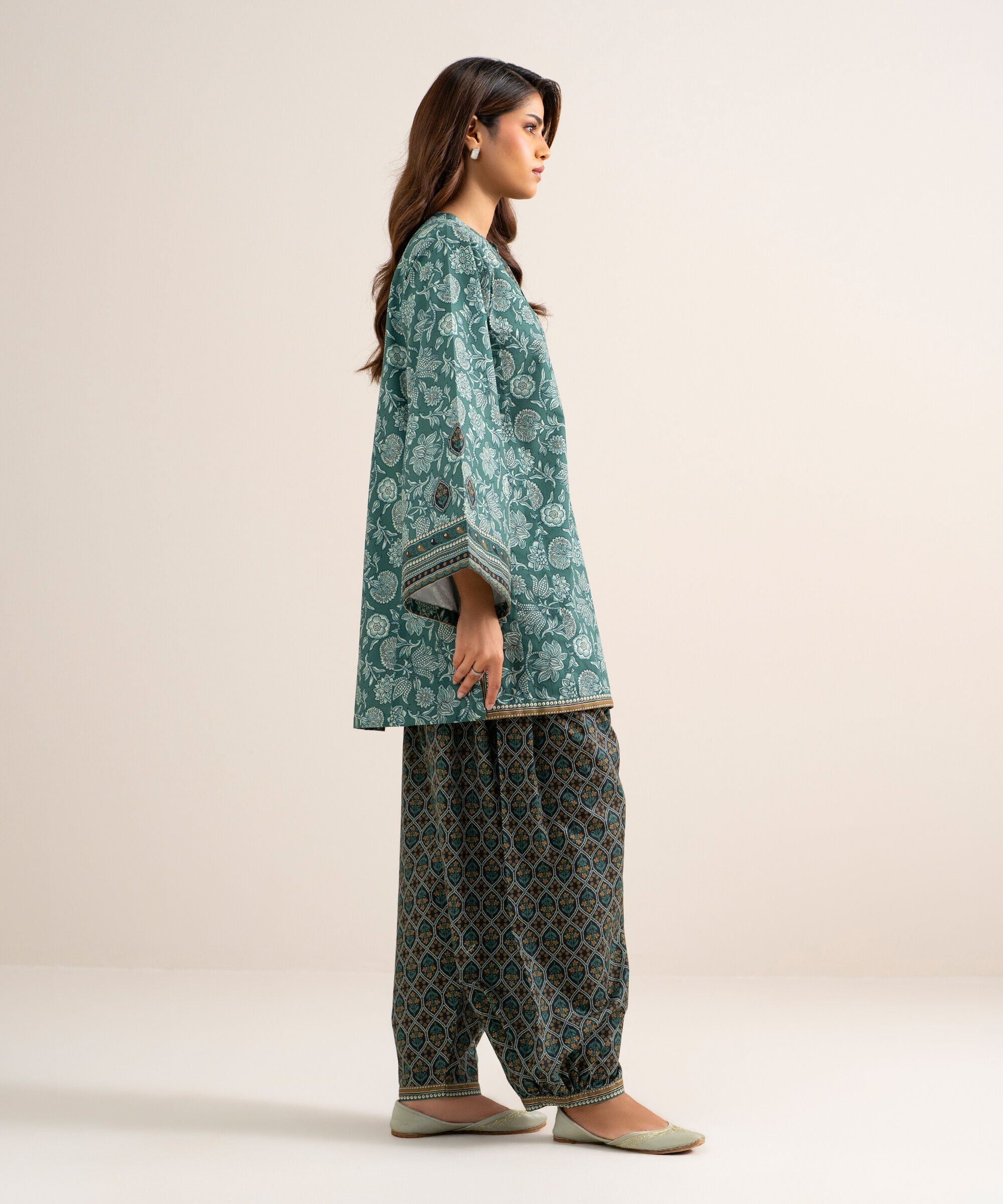 2 Piece - Printed Cotton Suit U2TDDS26V756