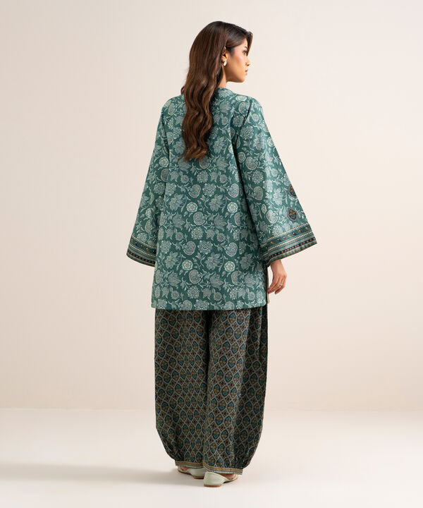 2 Piece - Printed Cotton Suit