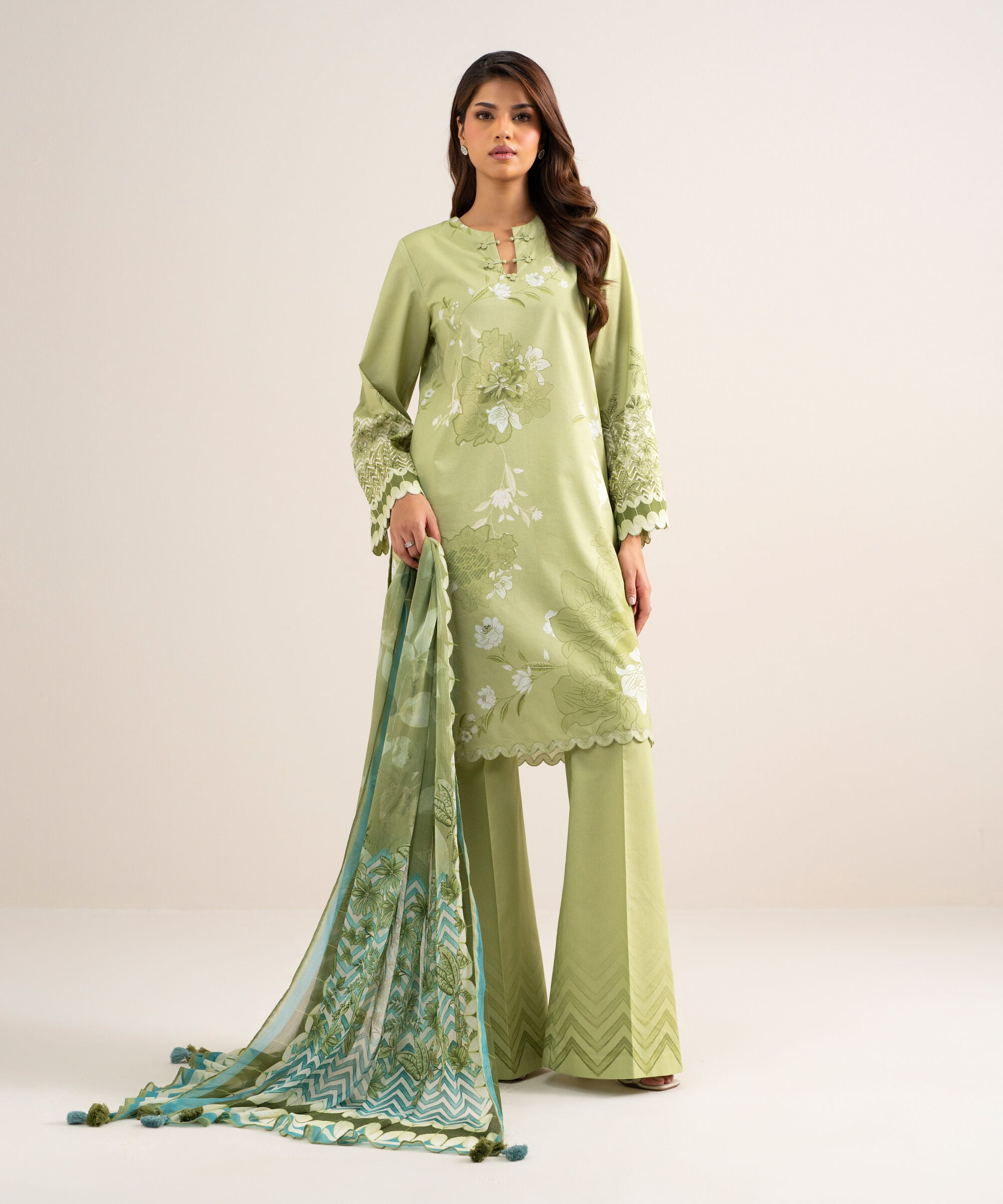 3 Piece - Printed Lawn Suit U2TDDS26V758