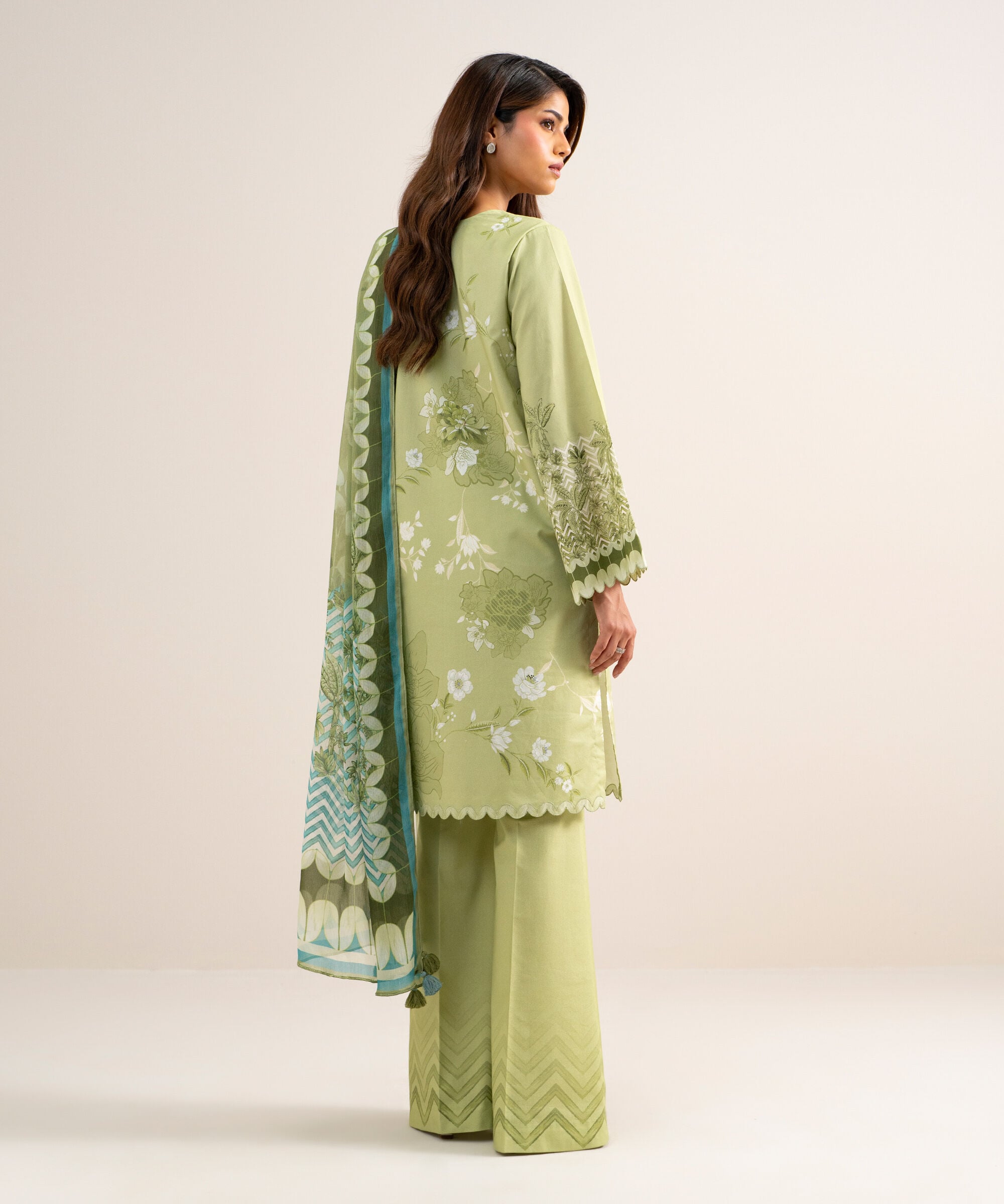 3 Piece - Printed Lawn Suit U2TDDS26V758