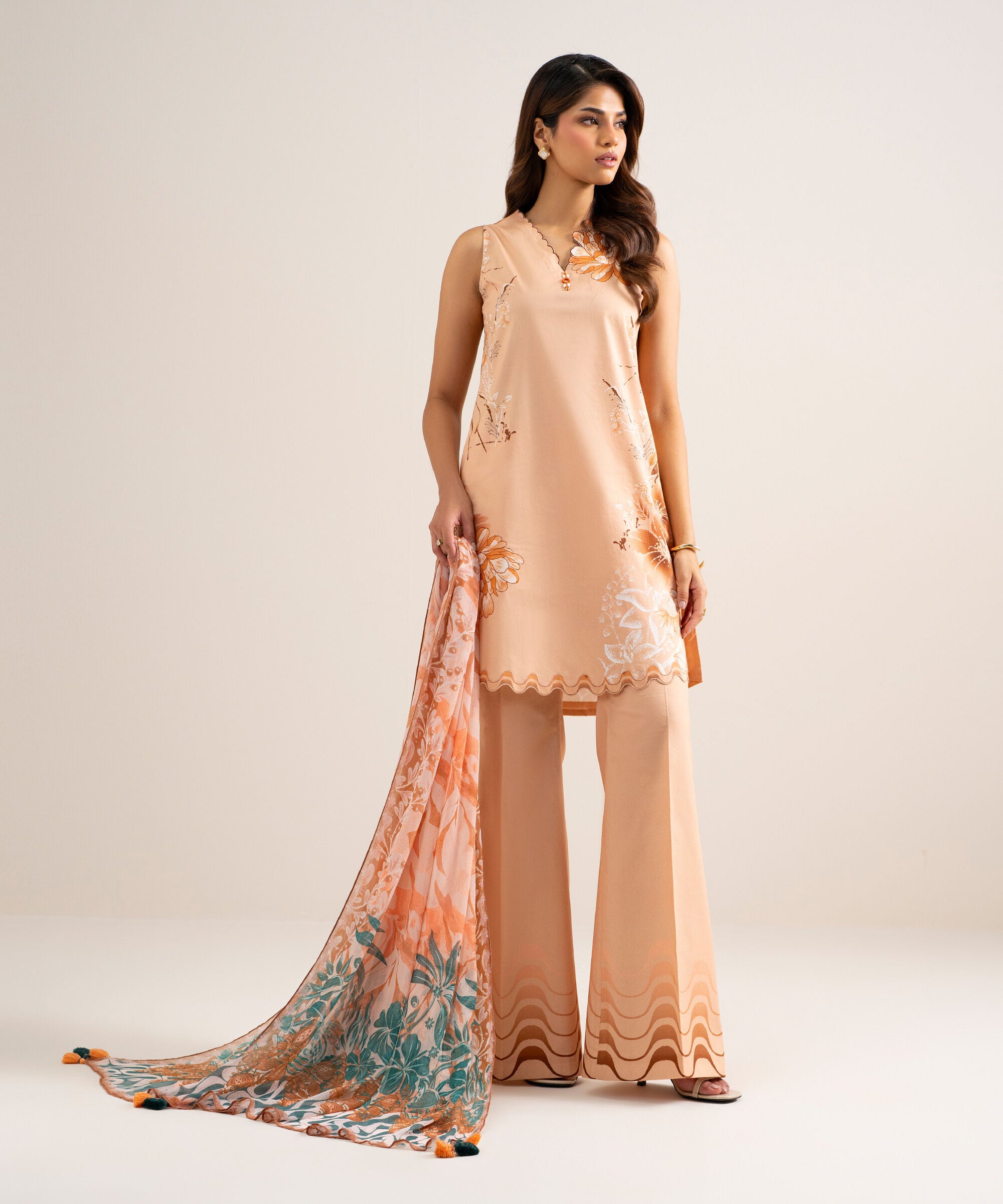 3 Piece - Printed Lawn Suit U2TDDS26V760