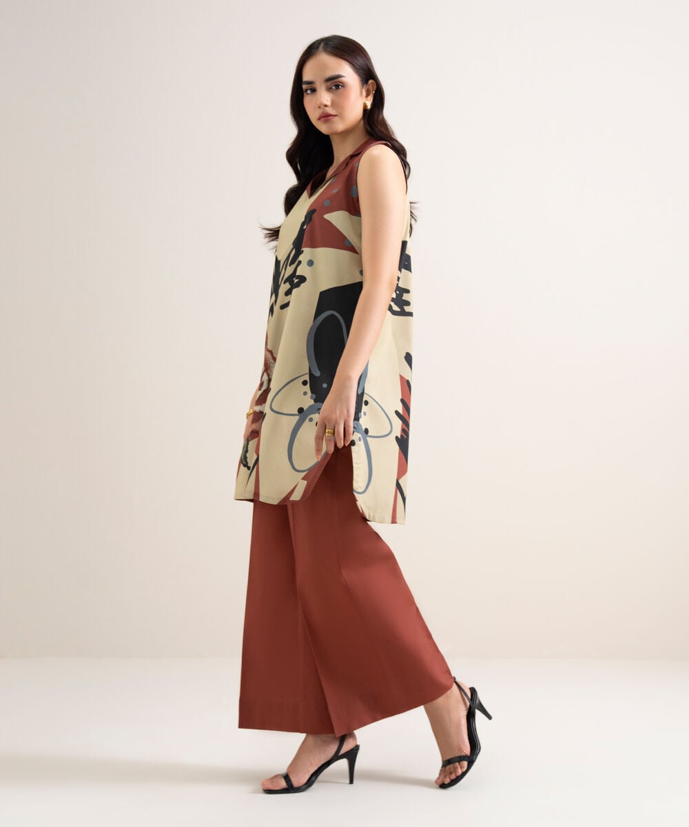 2 Piece - Printed Lawn Suit U2TDDS26V763