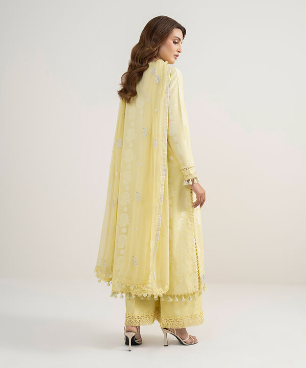 3 Piece - Embroidered Jacquard Suit