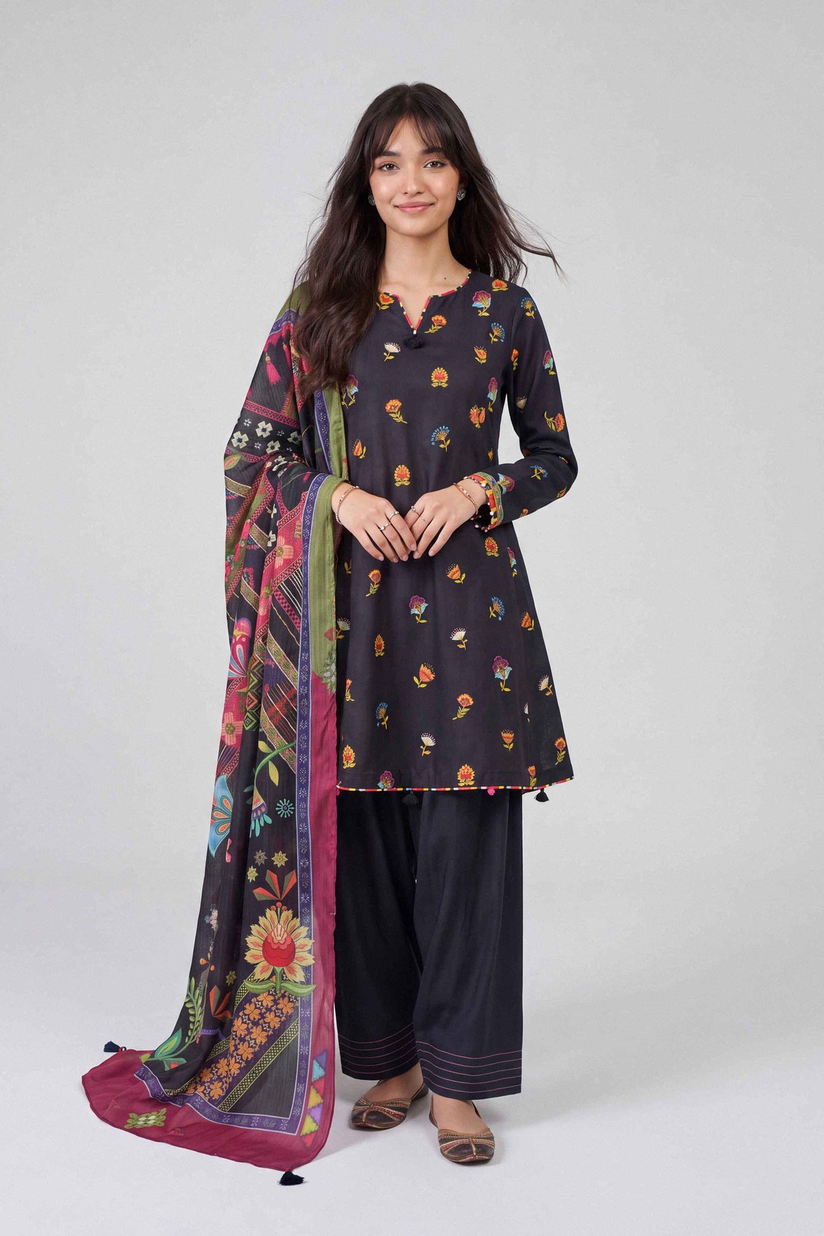 3 Piece - Digital Printed Suit - U3P-NISHA26WV1-14