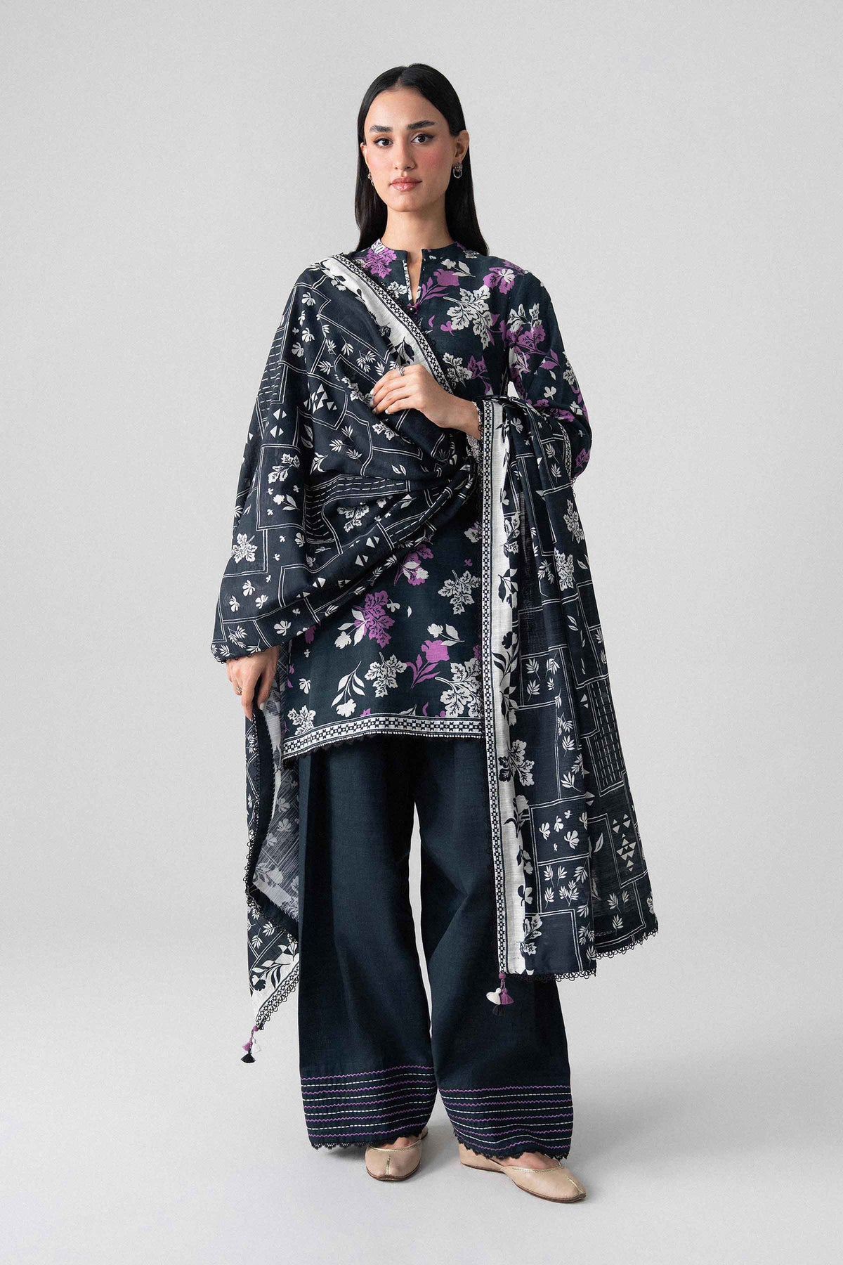 3 Piece - Printed Suit - U3P-NISHA26WV1-21