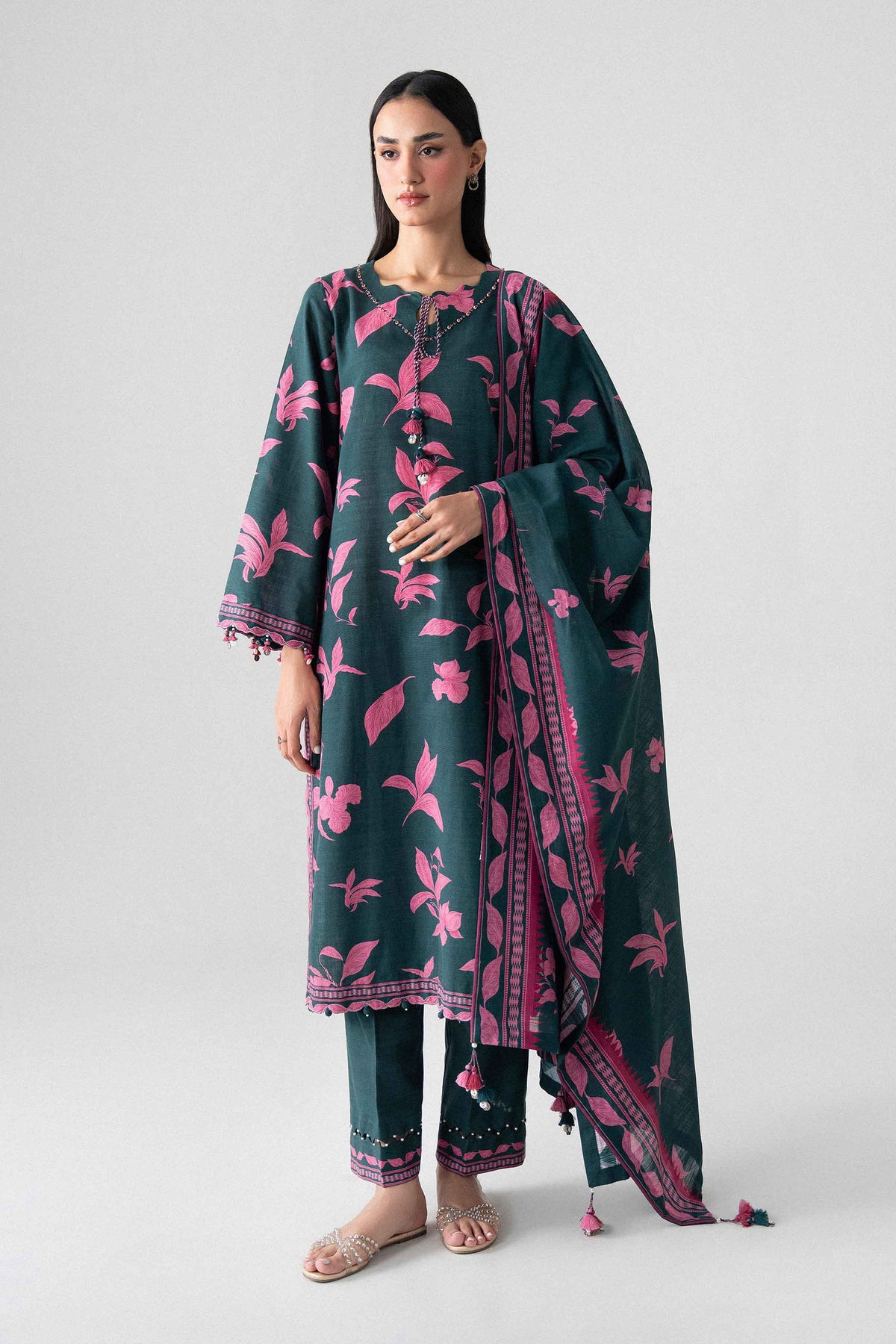 3 Piece - Printed Suit - U3P-NISHA26WV1-22