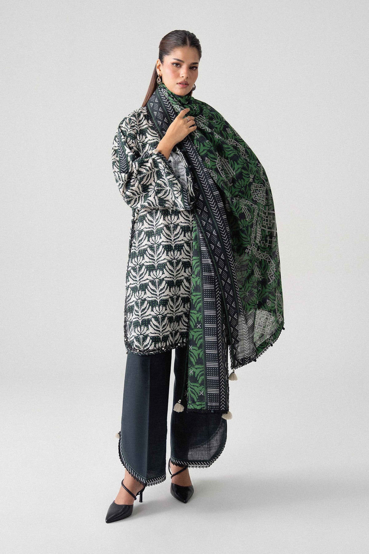 3 Piece - Printed Suit - U3P-NISHA26WV1-25