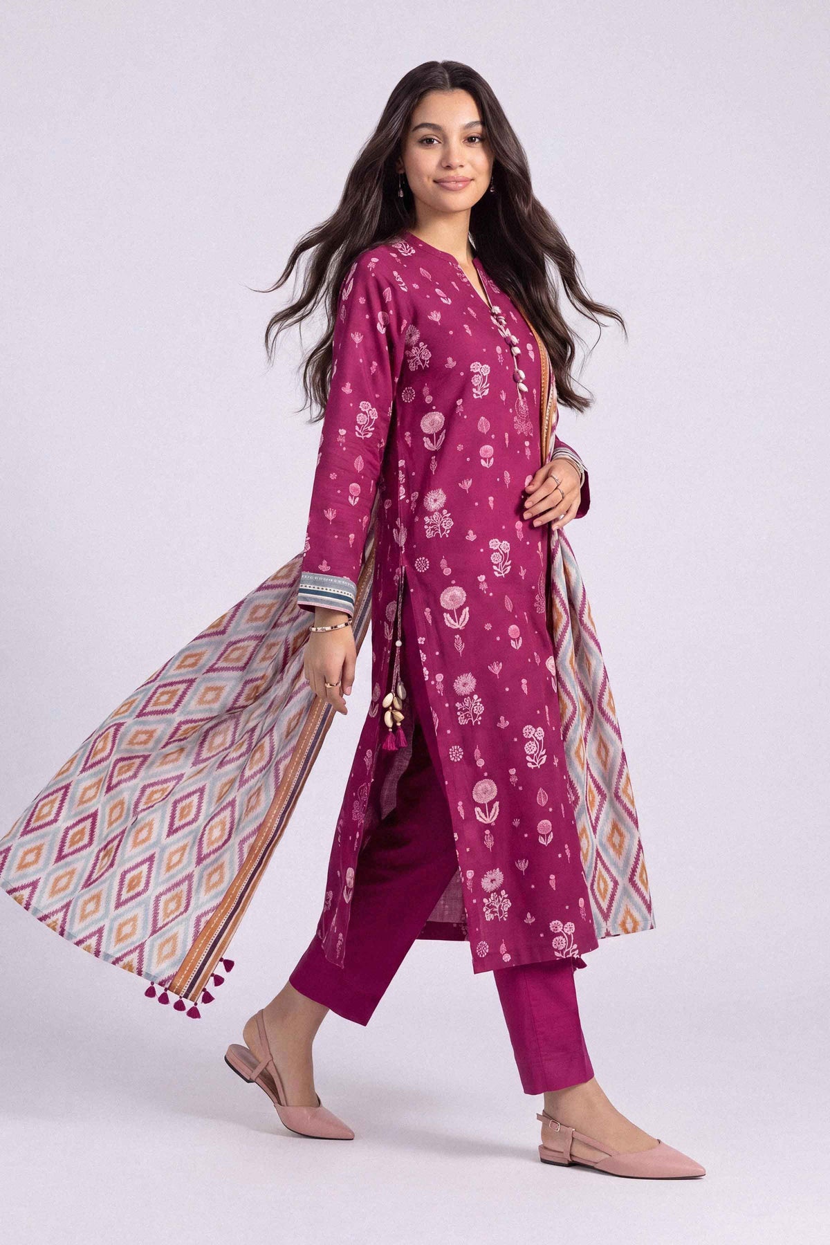 3 Piece - Printed Suit - U3P-NISHA26WV1-26