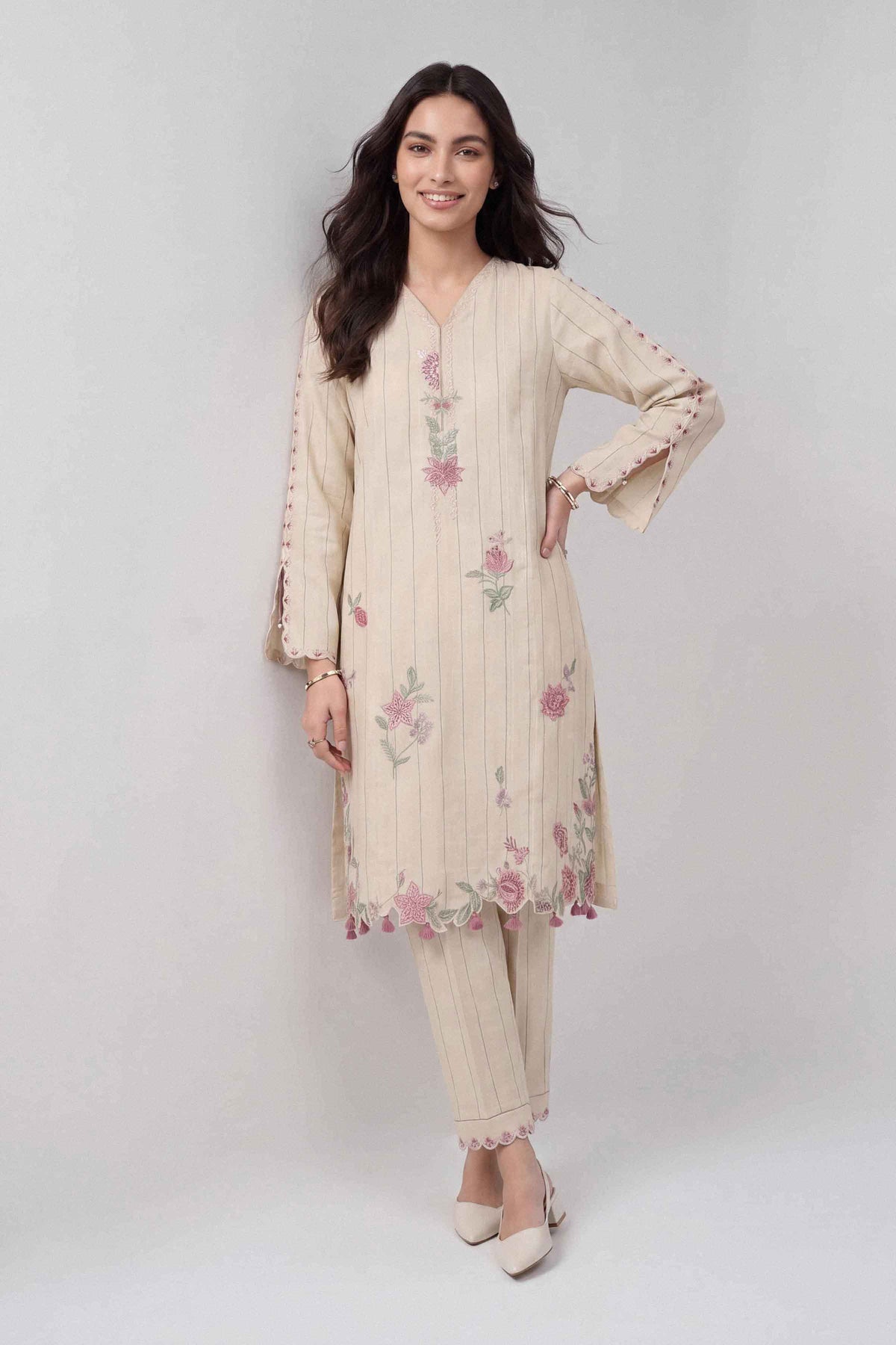 2 Piece - Embroidered Suit - U3P-NISHA26WV1-32