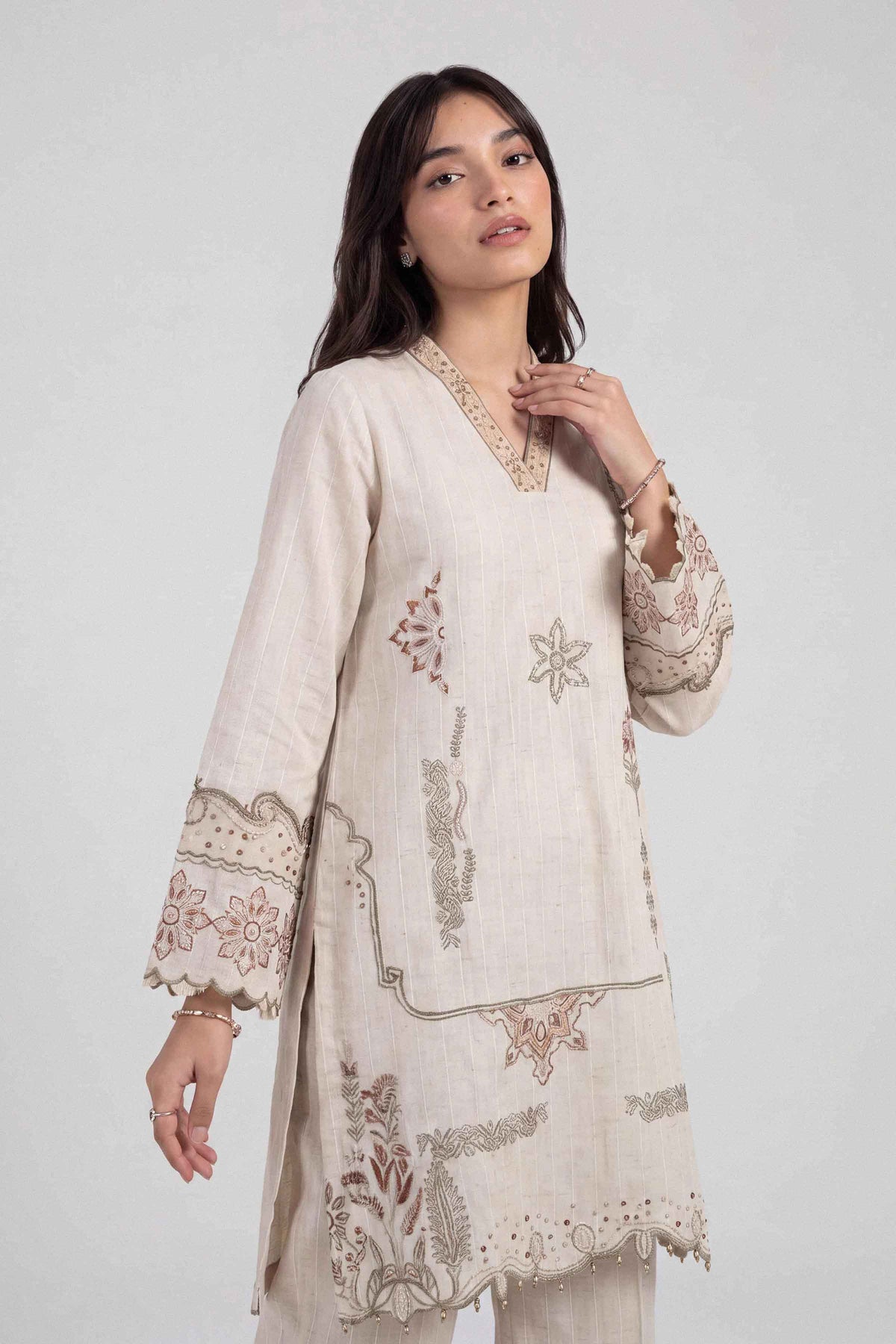 2 Piece - Embroidered Suit - U3P-NISHA26WV1-35