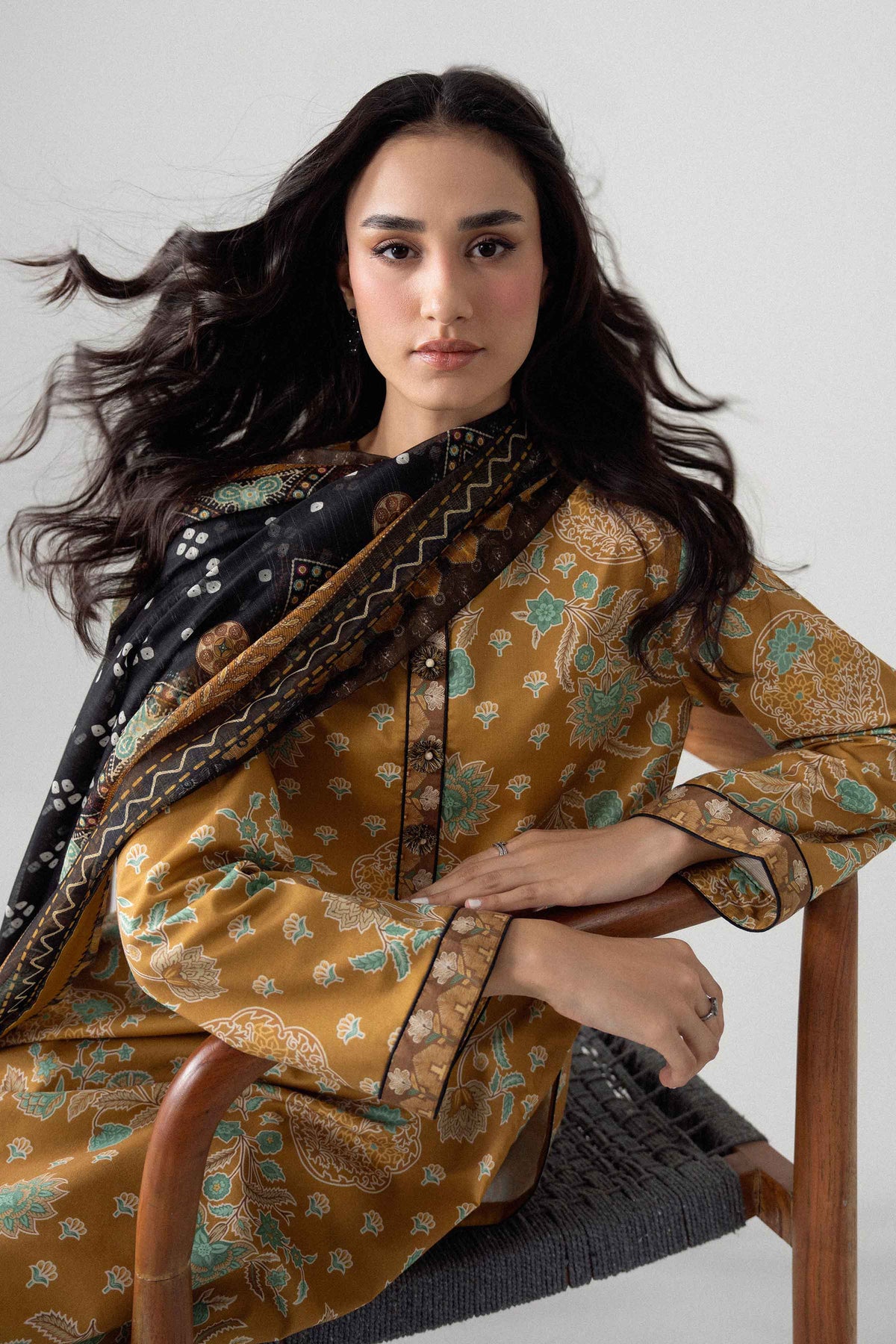 3 Piece - Digital Printed Suit - U3P-NISHA26WV1-36