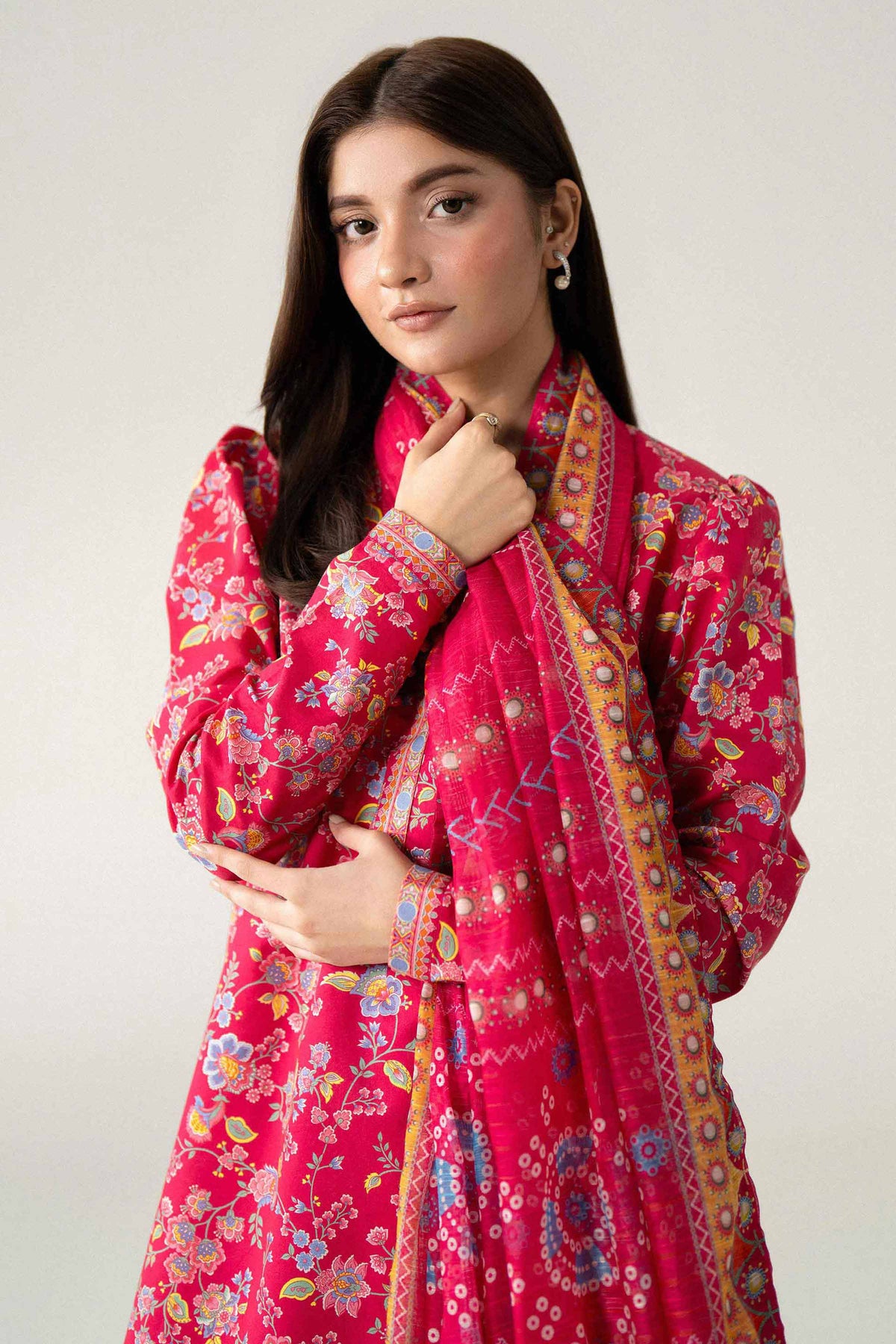 3 Piece - Digital Printed Suit - U3P-NISHA26WV1-37