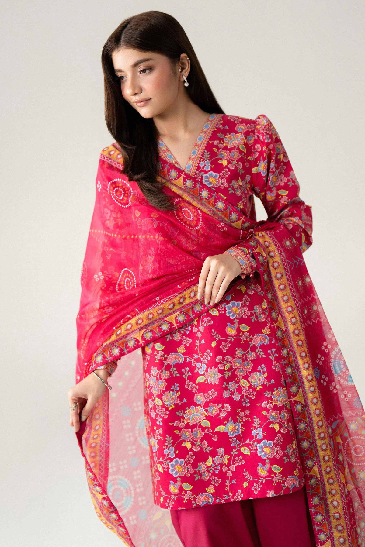 3 Piece - Digital Printed Suit - U3P-NISHA26WV1-37