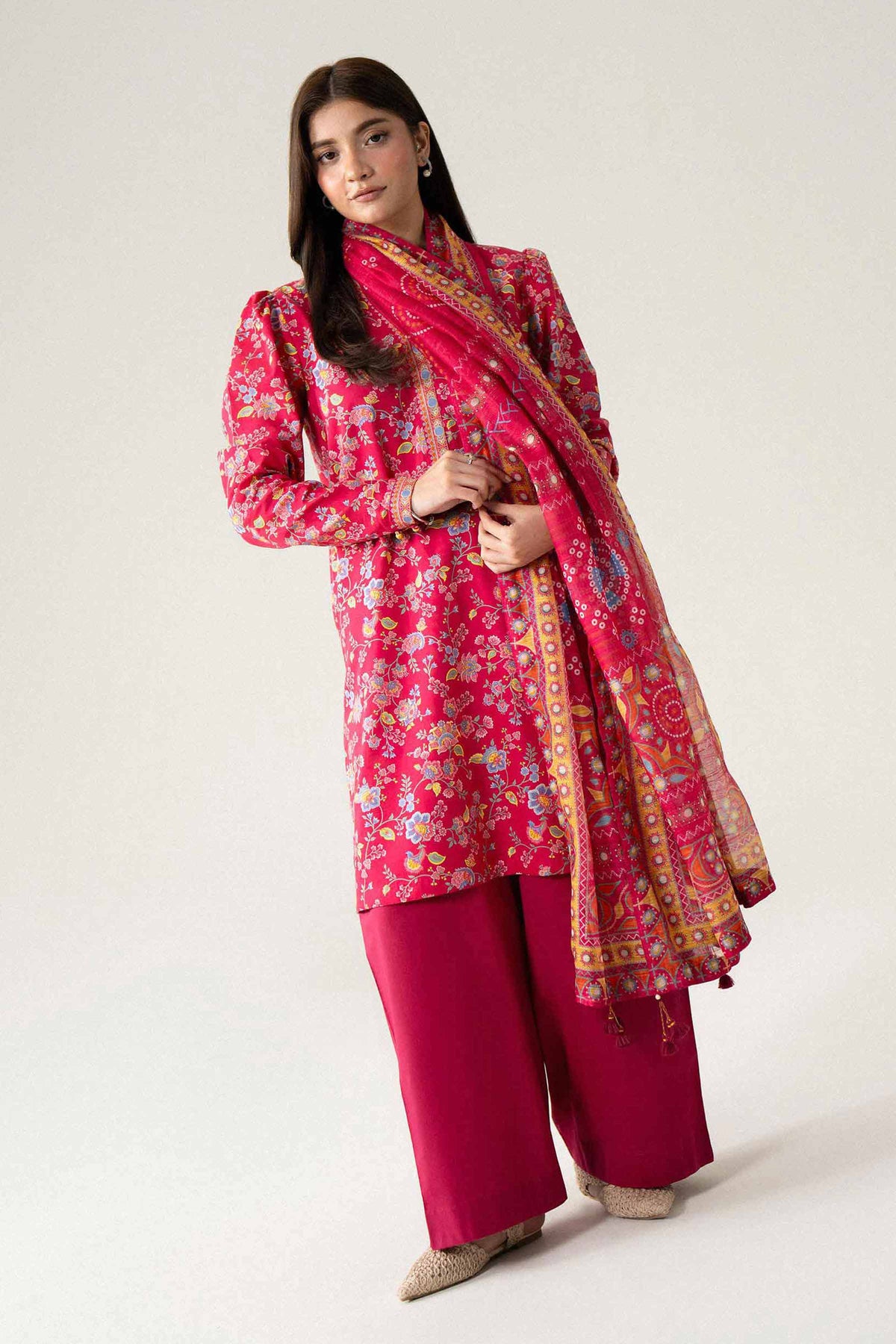 3 Piece - Digital Printed Suit - U3P-NISHA26WV1-37