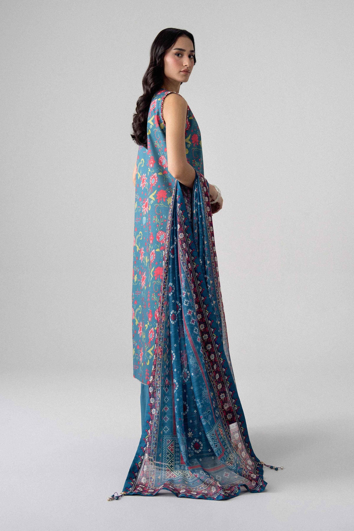 3 Piece - Digital Printed Suit - U3P-NISHA26WV1-40
