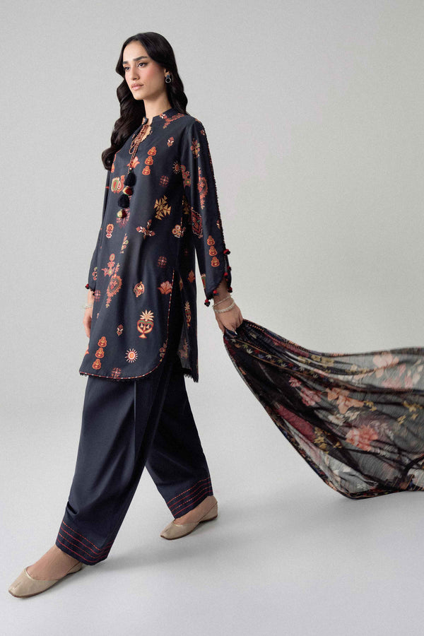 3 Piece - Digital Printed Suit - U3P-NISHA26WV1-41