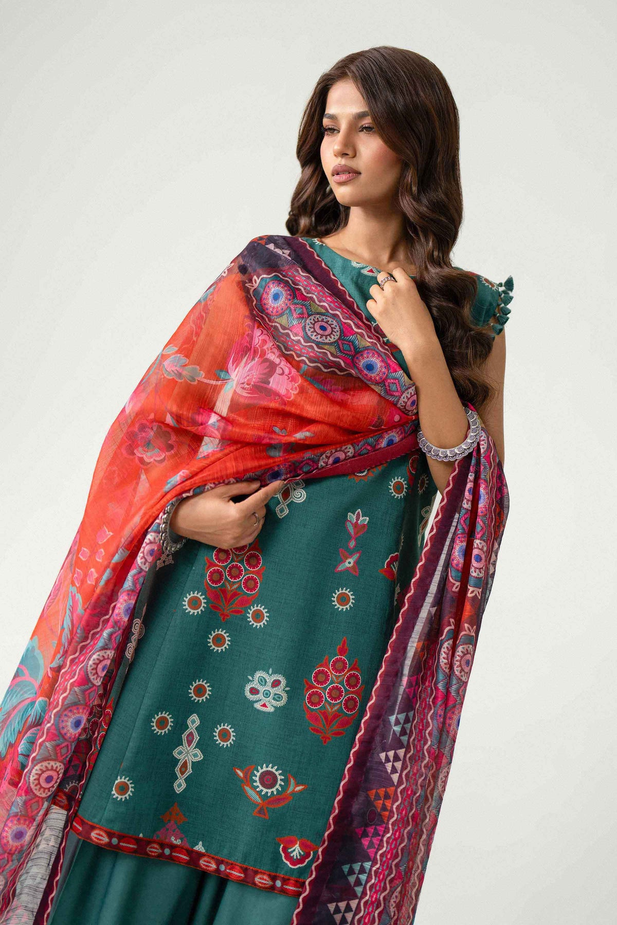 3 Piece - Digital Printed Suit - U3P-NISHA26WV1-43