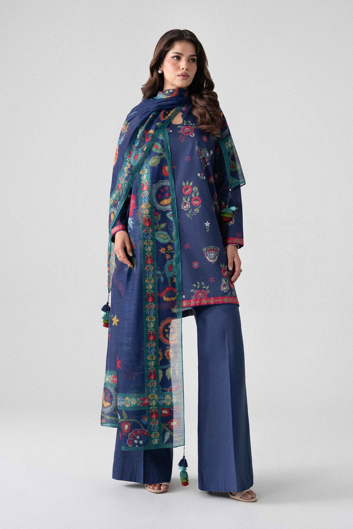 3 Piece - Digital Printed Suit - U3P-NISHA26WV1-46