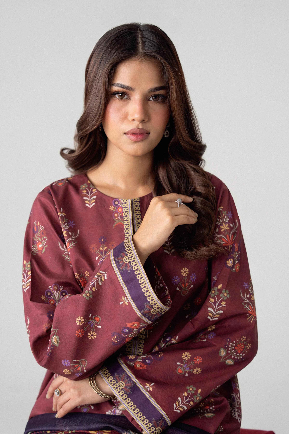 3 Piece - Digital Printed Suit - U3P-NISHA26WV1-47