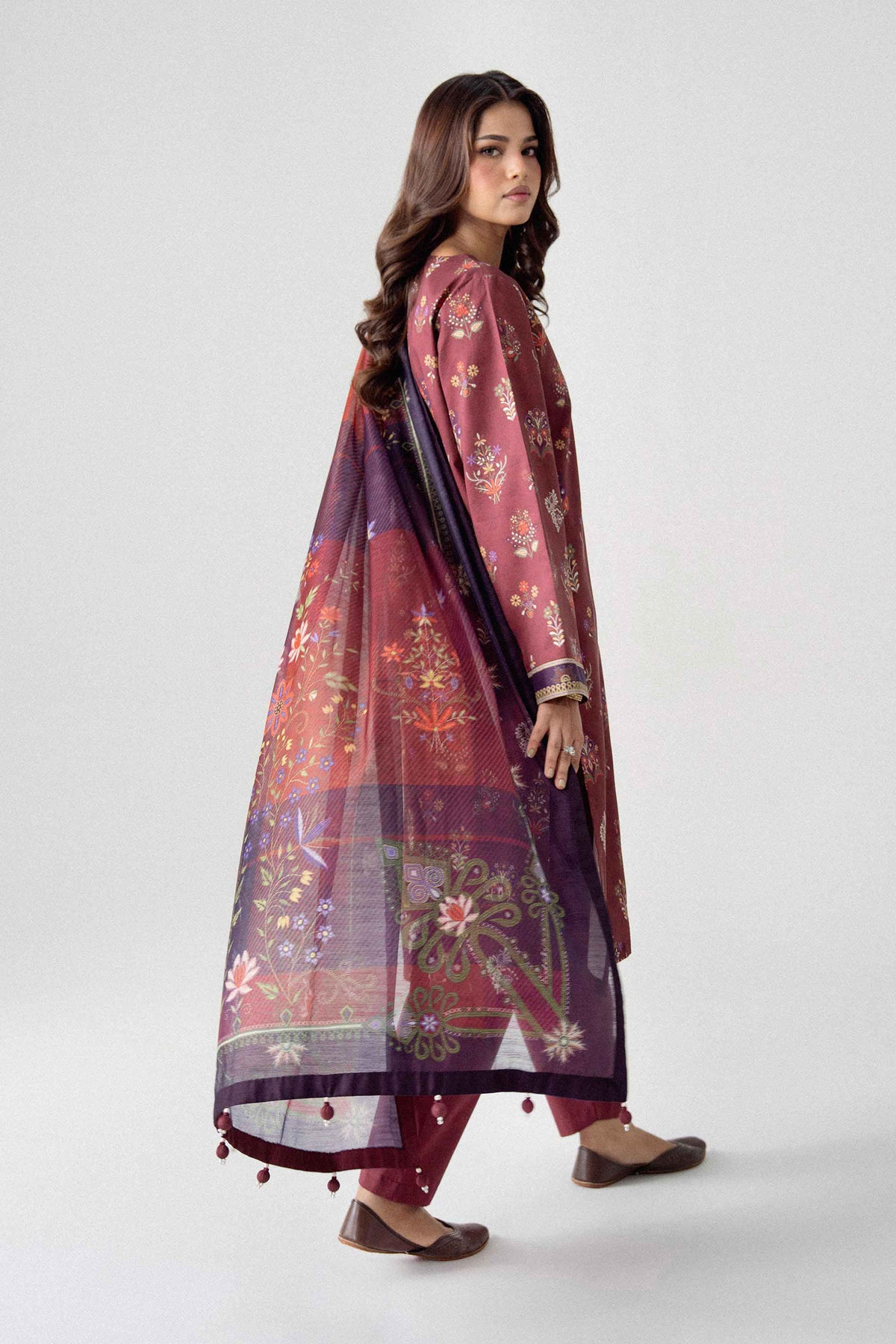 3 Piece - Digital Printed Suit - U3P-NISHA26WV1-47