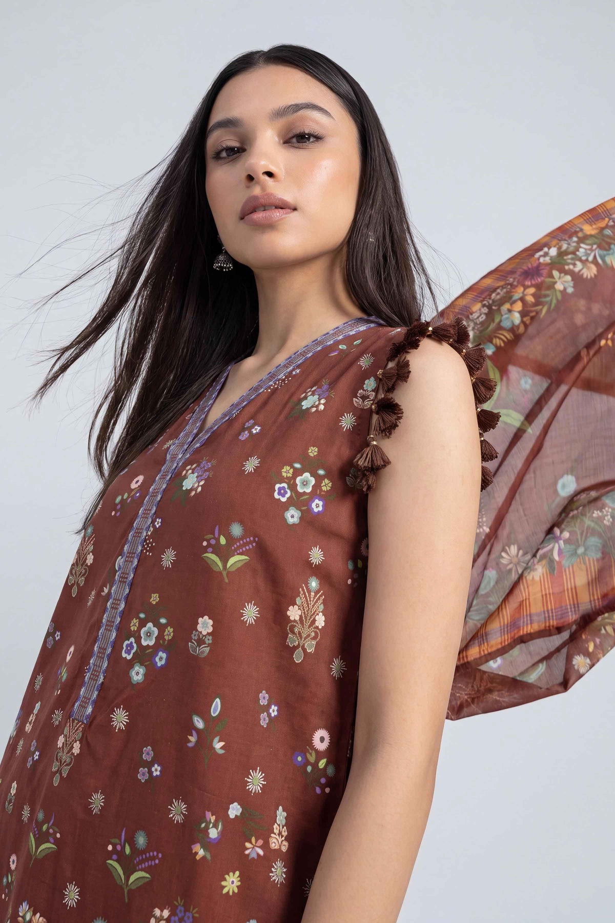 3 Piece - Digital Printed Suit - U3P-NISHA26WV1-48