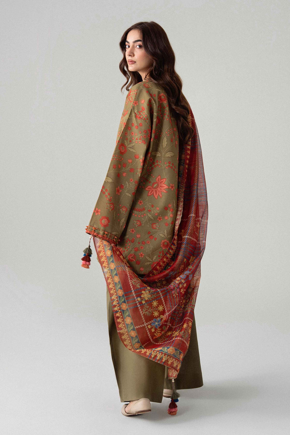 3 Piece - Digital Printed Suit - U3P-NISHA26WV1-49