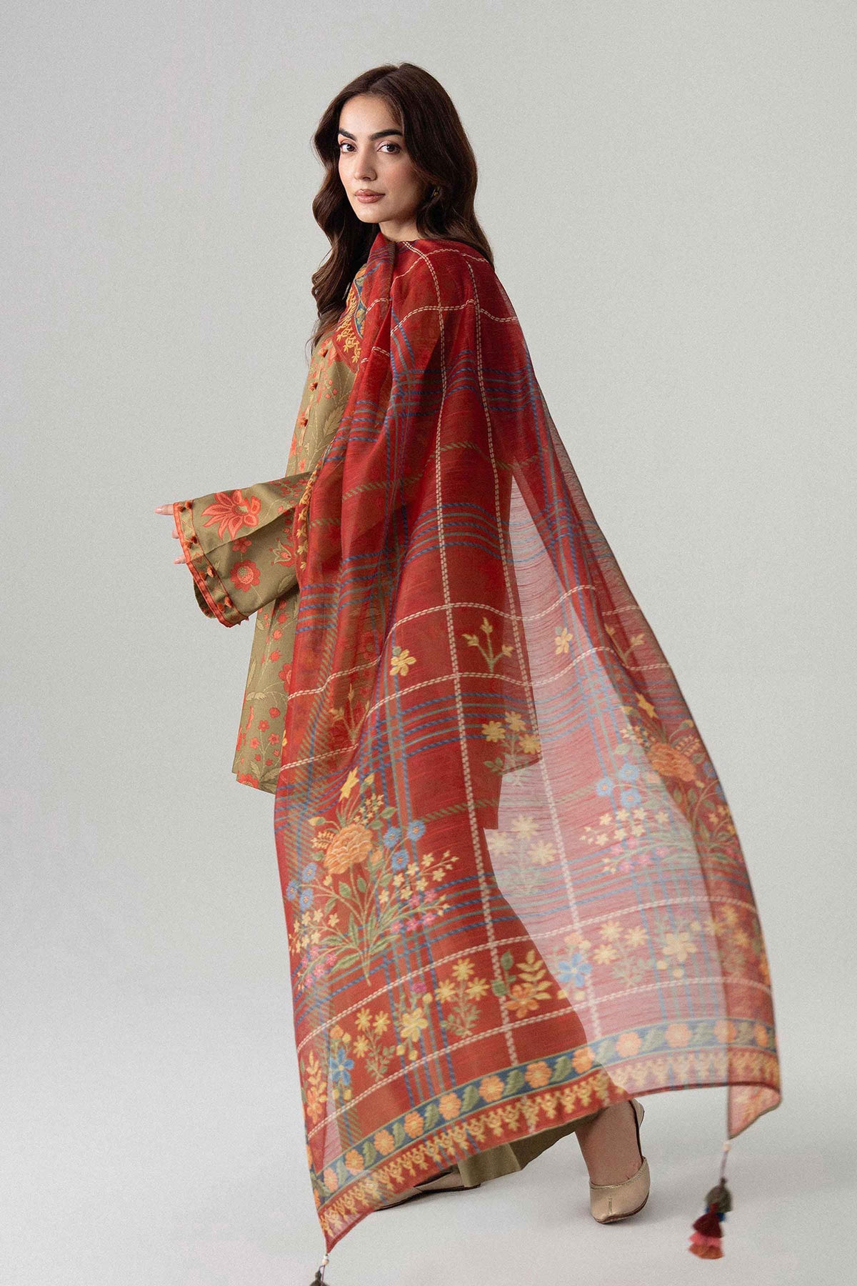3 Piece - Digital Printed Suit - U3P-NISHA26WV1-49