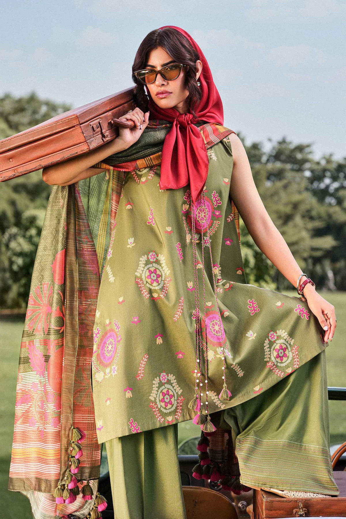 3 Piece - Digital Printed Suit - U3P-NISHA26WV1-50