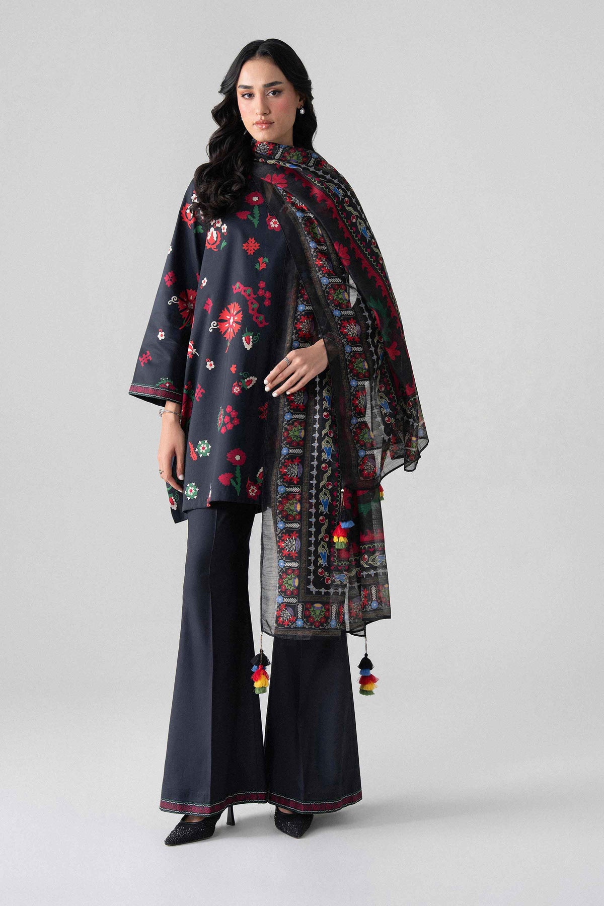 3 Piece - Digital Printed Suit - U3P-NISHA26WV1-51